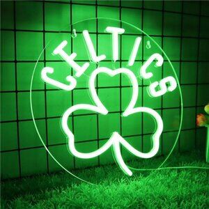 Boston Celtics NBA LED Neon Sign Wall Decor Basketball Neon Light Man Cave Bar